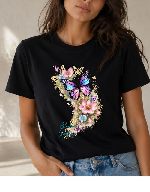 Bloom Within: Butterfly Bloom T-shirt